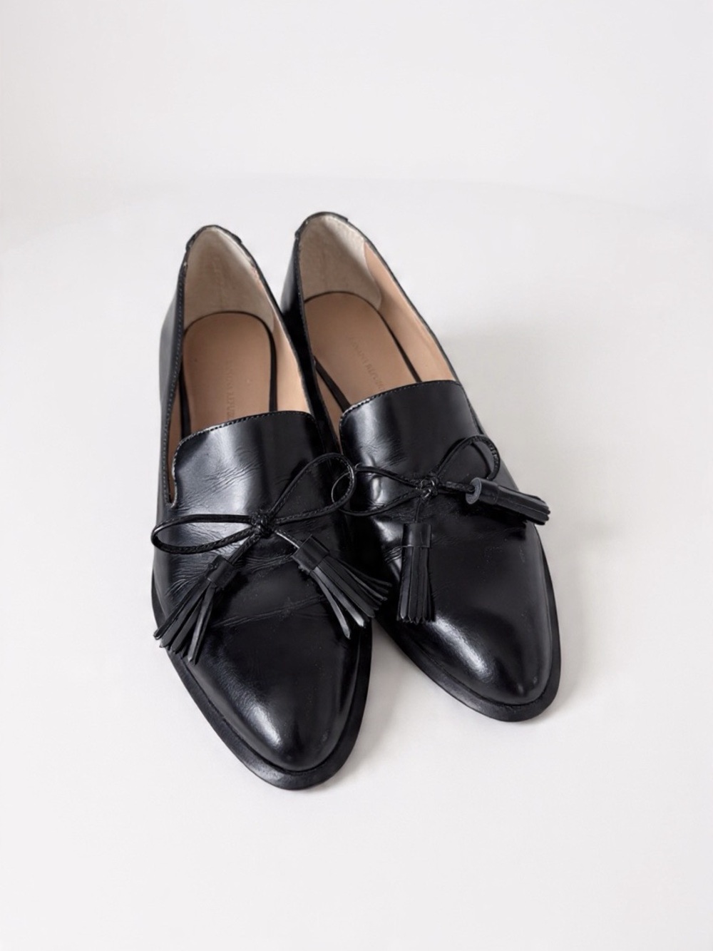 Banana Republic Black Leather Tassel Loafers